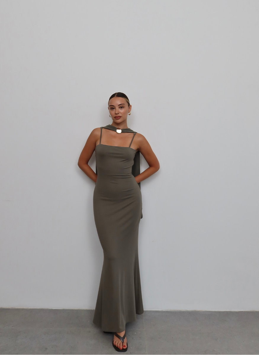 HAKİ SCULPT ELBİSE