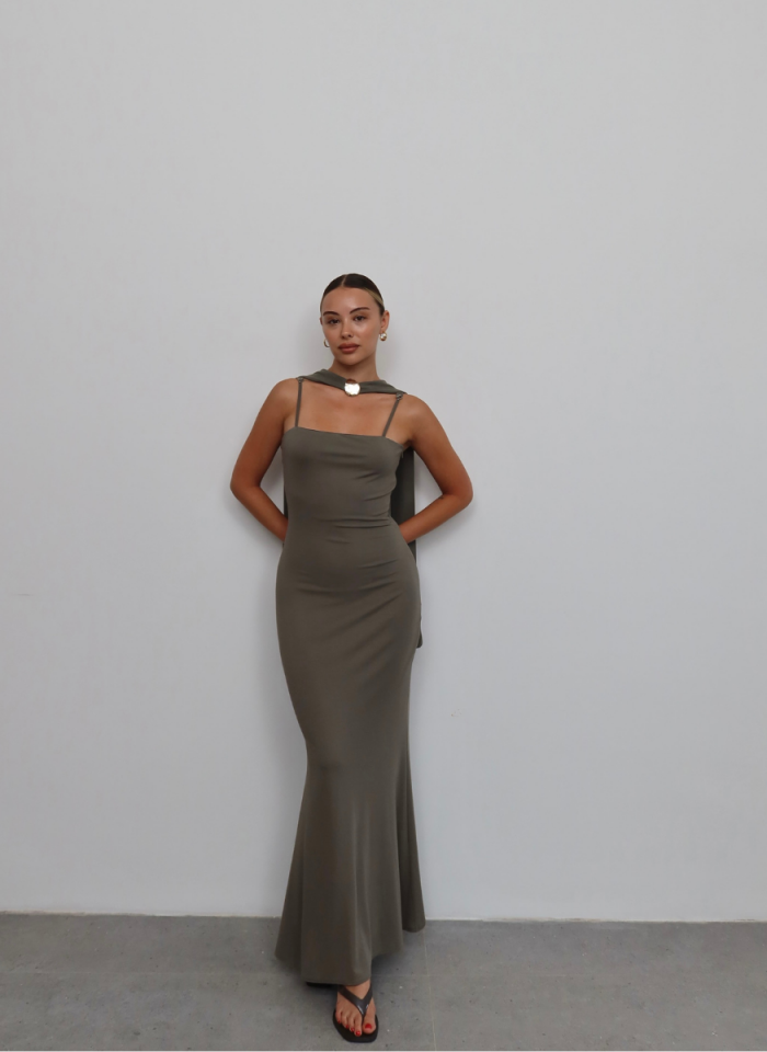 HAKİ SCULPT ELBİSE
