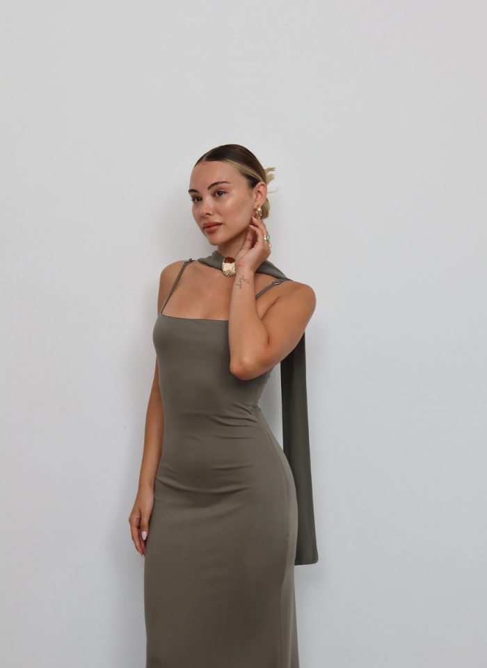 HAKİ SCULPT ELBİSE
