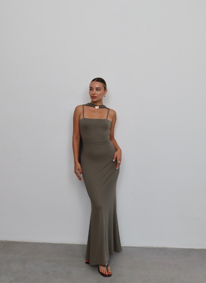 HAKİ SCULPT ELBİSE