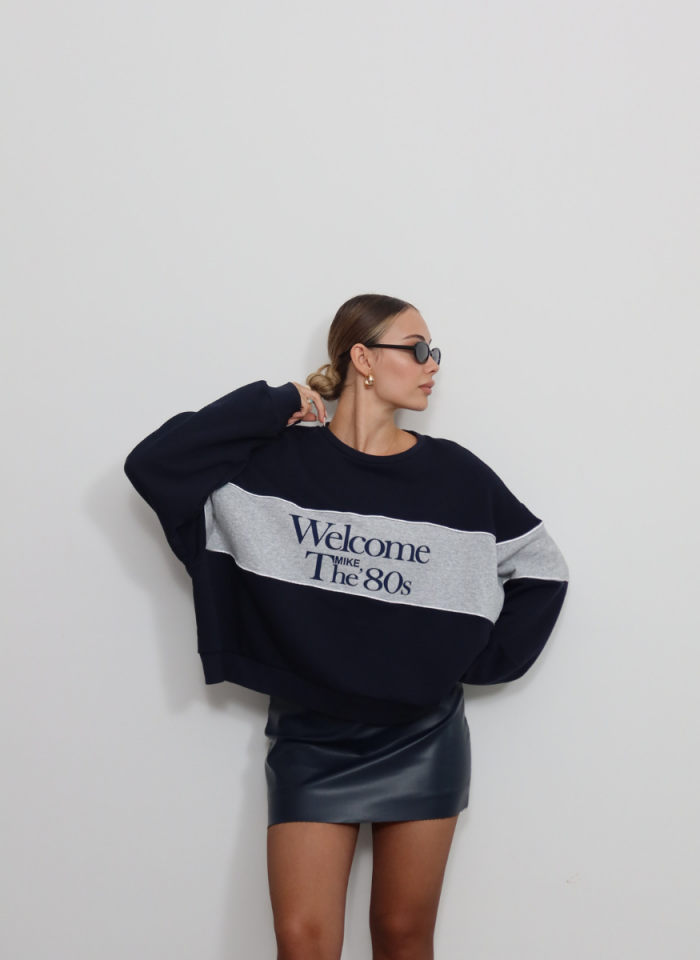 LACİVERT WELCOME SWEAT