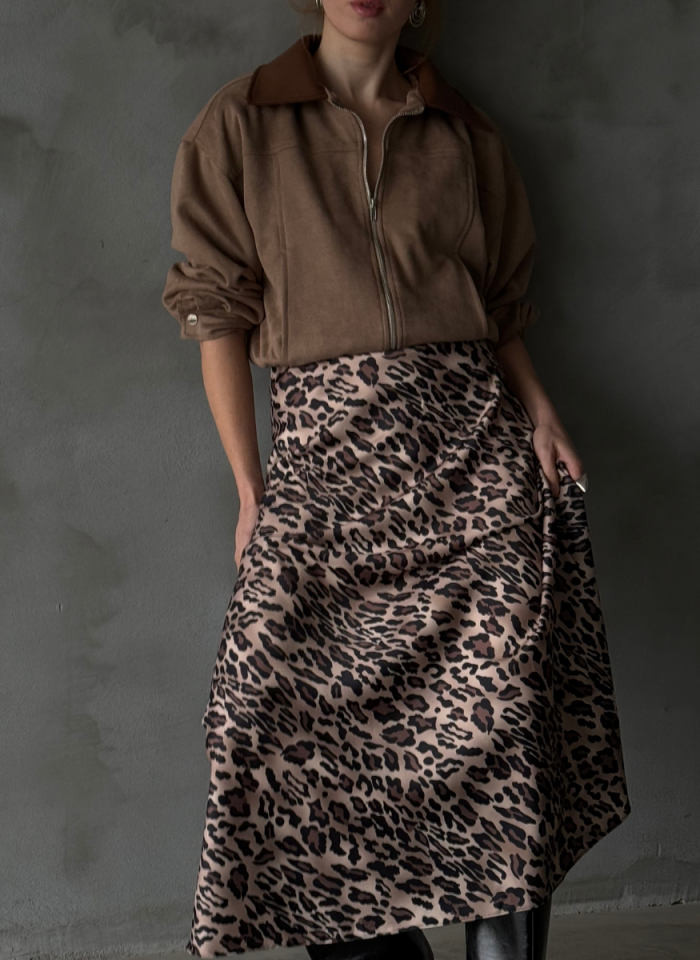 VİZON DERİ YAKALI SÜET BOMBER