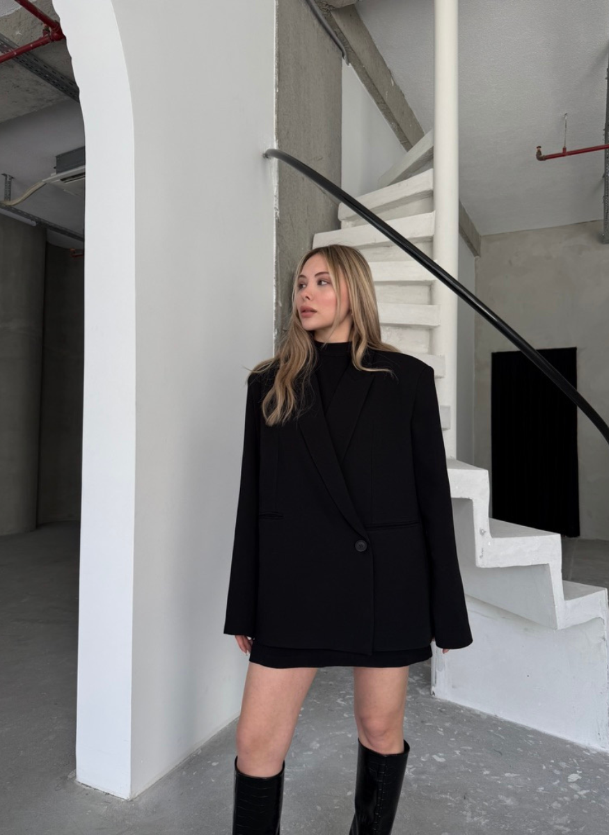 SİYAH SUEDE CEKET